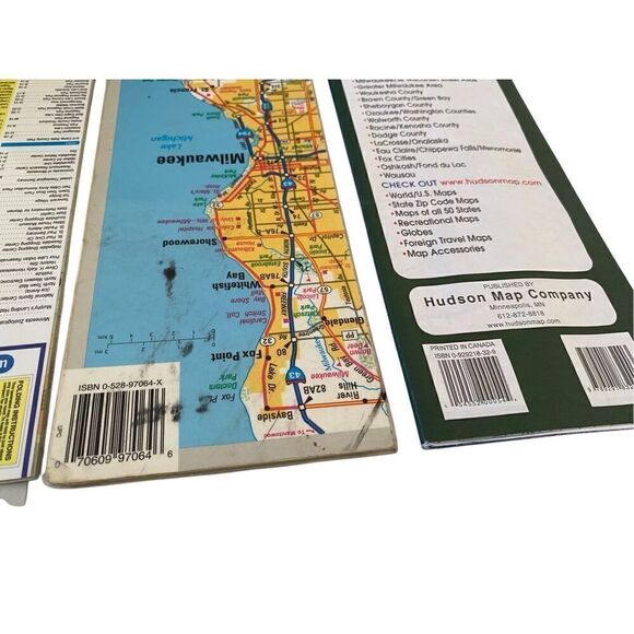 Minnesota Wisconsin Rand McNally Folding Road Maps Lot of 4 Navigation Travel Ha - Picture 6 of 12